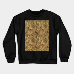 Acanthus Leaves by William Morris, Vintage Textile Art Crewneck Sweatshirt